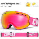 COPOZZ Marke Professionelle Skibrille Doppelschichten Objektiv Anti-Fog UV400 Große Skibrille Skifahren Snowboard Männer Frauen Schneebrille