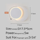 Wall Lamps for Bedroom living room square white black body AC90-260V Indoor Led Wall Lamp Rotatable Plated Metal 5W/16W Sconce