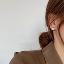 Pendientes Huggies de edición ancha cuadrada de plata 925, pendientes de aro a la moda para mujer, joyería nupcial elegante de lujo para fiesta