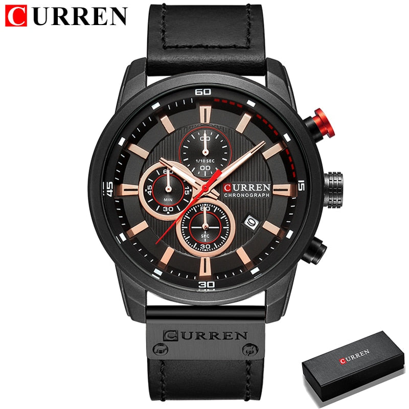 Top-Marke Luxus CURREN Mode Lederband Quarz Herrenuhren Casual Date Business Male Armbanduhren Uhr Montre Homme