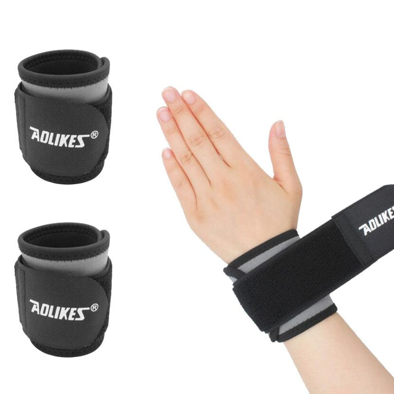 AOLIKES 1 Pair Adjustable Sport Wrist Support Fitness Professional Bandage Wrist Protect Weightlifting Dumbbell Wrist Straps