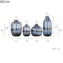 Kreative Blaue Hydroponische Getrocknete Blumenarrangement Vase Ornament Wohnzimmer Schlafzimmer Moderner Esstisch Blume Glasvase Handwerk