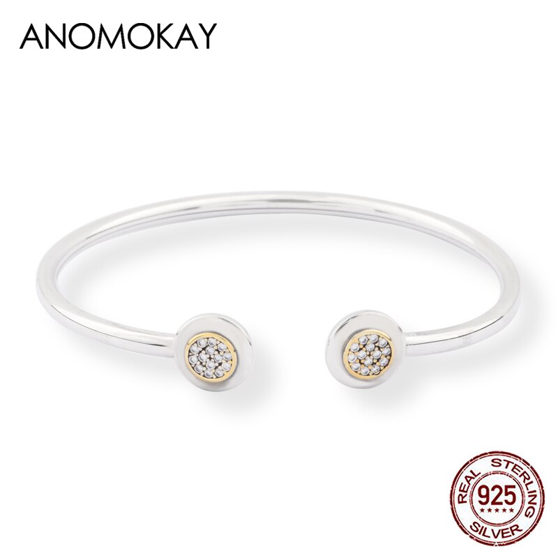 Anomokay Neu 100% 925 Sterling Silber Niedlicher Kleiner Löwe Armreifen Armbänder für Kinder Mode Geburtstagsgeschenk S925 Silber Schmuck