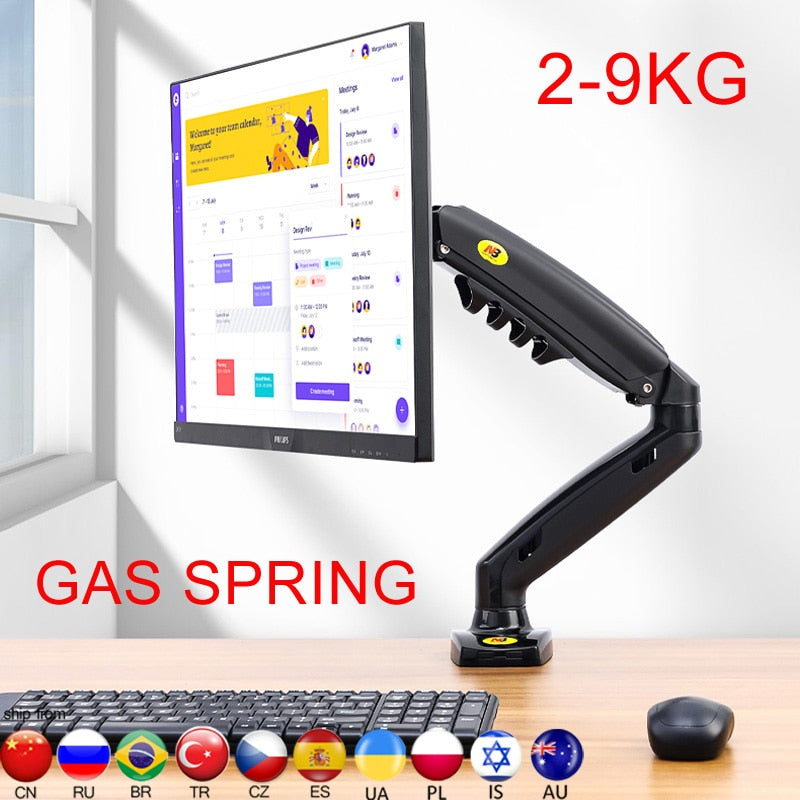 2019 NEU NB F80 Desktop17-27" LCD LED Monitorhalter Arm Gasfeder Vollbewegliche Gasfeder Flexi TV-Halterung Belastbar 2-9 kg