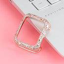 Armor Copper Schutzhülle für Apple Watch 7 Series 6 SE 5 4 3 Carved Diamond Cover Bumper für Iwatch 41mm 45mm 40mm 44mm 42mm