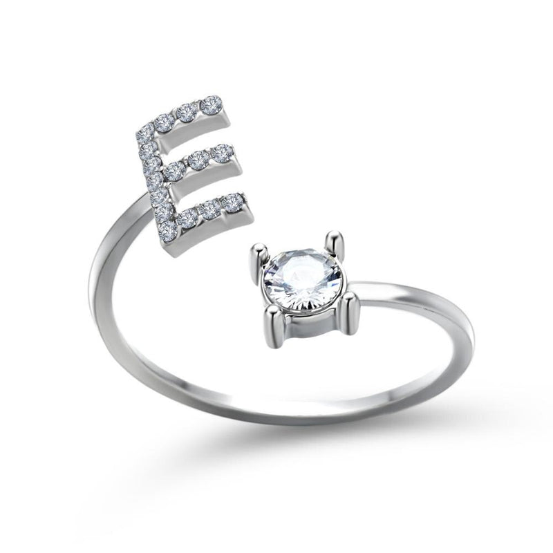 HALLO MANN Neues Design Mode Pavé CZ Einstellbarer 26 Anfangsbuchstabe Ring Für Frauen Einfache Elegante Schmuck Freundschaft Geschenk Großhandel