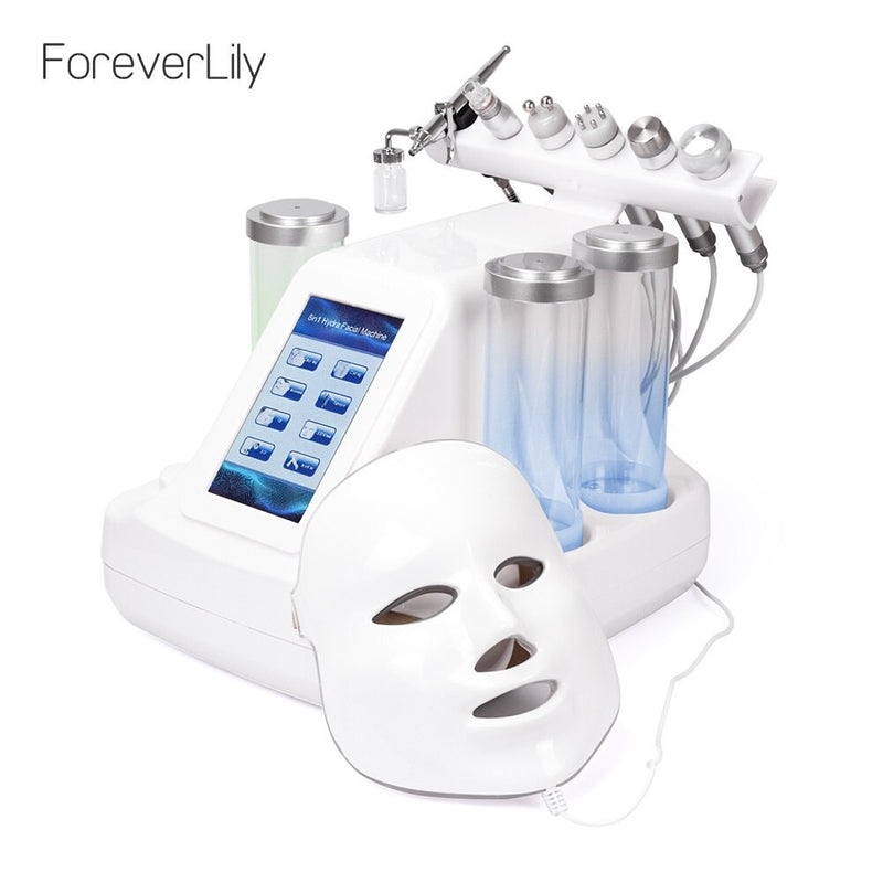 7 en 1 Hydra Dermabrasion Peel Clean Cuidado de la piel BIO Light RF Vacío Cara Limpieza de la piel Hydro Water Oxygen Jet Peel Machine