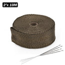 5M/10M/15M Motorcycle Exhaust Thermal Tape Header Heat Wrap Manifold Insulation Roll Resistant with Stainless Ties