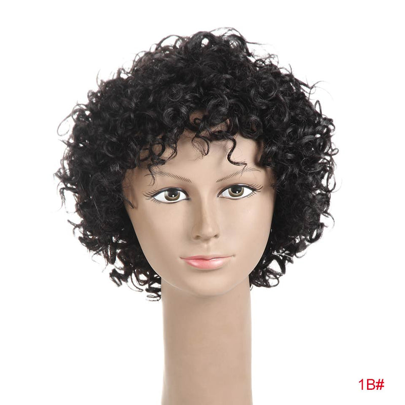 Rebecca Short Loose Curly Wigs For Black Women Brazilian Remy Bouncy Curly Human Hair Wigs Short Wig Blond Red Cosplay Full Wig