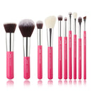 Jessup Pearl White/ Rose Gold Makeup Brushes set professional Make up Brush Tool kit Foundation Powder Buffer Cheek Shader