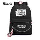 New Stranger Things Rucksack HELLFIRE Multifunktions-USB-Lade-Reise-Segeltuch-Studenten-Rucksack für Teenager Jungen Mädchen Schultasche