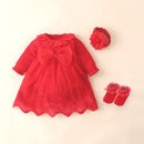 Baby Taufkleid 2022 Bogen Neugeborenes Baby Mädchen Kleinkinder Kleider &amp; Kleidung Schneewittchen Babykleid 1 Jahr alt Geburtstagskind Kleid