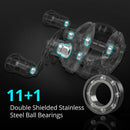 KastKing Spartacus/Spartacus Plus Baitcasting-Rolle Dual Brake System Reel 8KG Max Drag 11+1 BBs 6.3:1 Hochgeschwindigkeits-Angelrolle