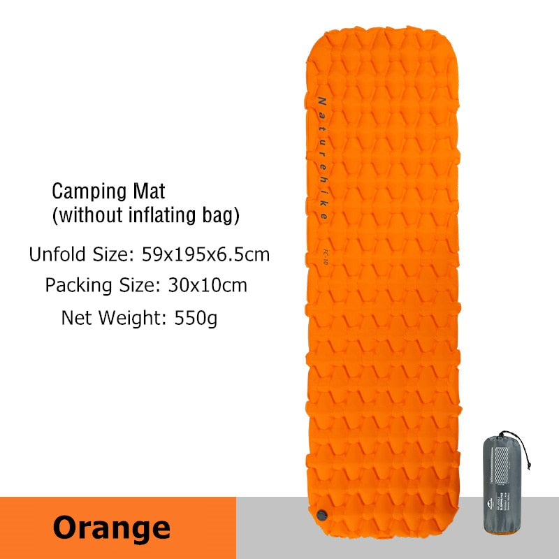 Colchón inflable Naturehike, colchón de aire, colchoneta para acampar, colchón ultraligero para acampar, colchoneta para dormir, cama para acampar, almohadilla para dormir de nailon