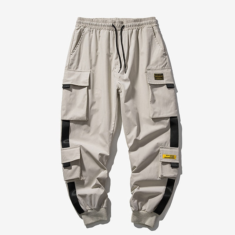 Pantalones Cargo negros para hombre, ropa informal estilo Hip Hop, pantalones bombachos para correr, pantalones de chándal Harajuku informales para hombre, novedad de verano 2021, pantalones para hombre