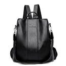 Anti-Diebstahl-Lederrucksack Frauen Vintage Umhängetasche Damen High Capacity Reiserucksack Schultaschen Mädchen Mochila Feminina