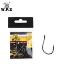 WPE Marke 1 Packung Angelhaken Größe 7#-15# Stachelhaken High-Carbon Steel Single Circle Karpfen Angelhaken Jig Tackle Zubehör