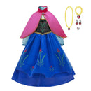 Frozen 2 Fantastische Anna Prinzessin Kleider Mädchen Halloween Kostüm Langes Kleid Kinder Karneval Hochzeitskleid Kinder Cosplay Kleidung