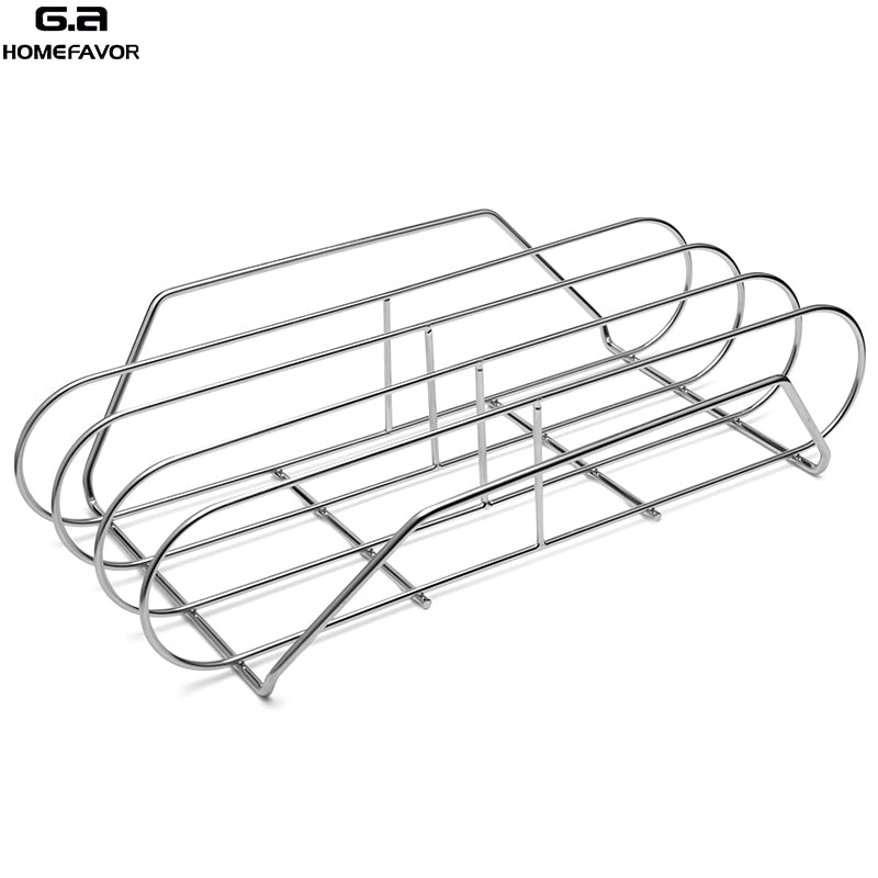 BBQ Ribs Rack for Grill Stainless Steel Barbecue Basket Shelf Factory Customized Cooking Net Outdoor BBQ Accessories