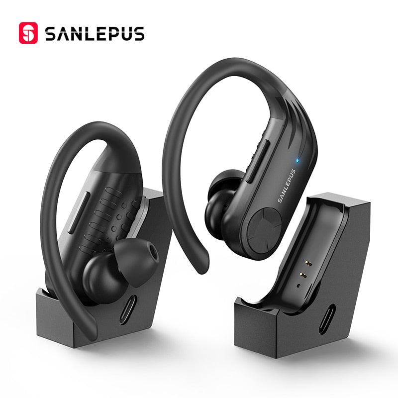 Auriculares Bluetooth SANLEPUS TWS 5,0, auriculares inalámbricos con pantalla Led, auriculares estéreo para Xiaomi, auriculares deportivos para videojuegos