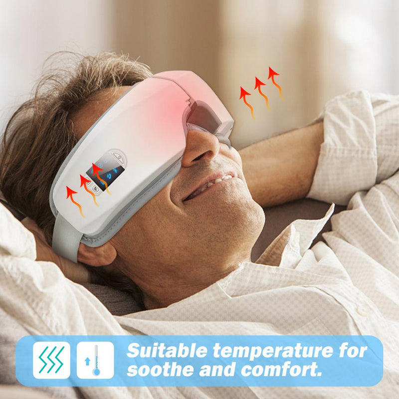 4D Smart Airbag Vibración Masajeador de ojos Instrumento para el cuidado de los ojos Calefacción Bluetooth Música Alivia la fatiga y las ojeras