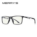 MERRYS DESIGN Männer Anti Blue Ray Lichtblockierende Brille UV400 Brille für Computer Aluminiumbeine mit Silikonbügel S2270