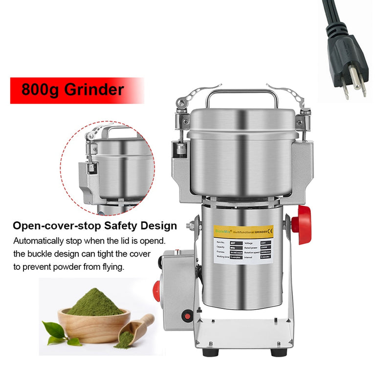 BioloMix 800g 700g Grains Spices Hebals Cereals Coffee Dry Food Grinder Mill Grinding Machine Gristmill Flour Powder crusher