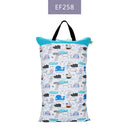 Elinfant 1 pcs Large Hanging Wet/Dry Pail Bag for Cloth Diaper,Inserts,Nappy, Laundry With Two Zippered Waterproof diaper bag