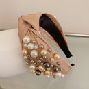 PROLY Neue Mode Frauen Haarschmuck Breite Seite Stirnband Mix Perlen Barock Haarband Für Erwachsene Mittelknoten Kopfbedeckung Großhandel