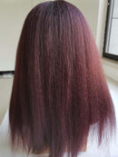 Lydia Afro Kinky Straight U Part Natürliche schwarze Haarperücke Hitzebeständige Synthetik 16-22 Zoll Tägliche Perücken für Frauen Damen