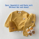 Toddler Outfits Baby Boy Tracksuit Cute Bear Head Embroidery Sweatshirt And Pants 2pcs Sport Suit Fashion Kids Girls Clothes Set