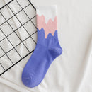 Socken Frühling und Herbst aus reiner Baumwolle, Damen, einfarbig, weich, Mode, Mädchen, schwarz, weiß, Lolita, lustig, koreanisch, die ganze Saison