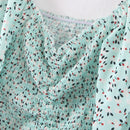 2020 Neues Paket Hüften Dot Print Langarm Kleid Elegante Frauen Schnürung elastisch geraffte mittellange Partykleider Slim Fit Vestido