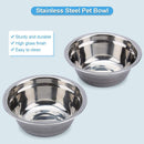 Benepaw Stainless Steel Double Dog Bowls With Stand Sturdy Anti-skid Elevated Pet Feeder No Flipping Water Food Puppy Eating