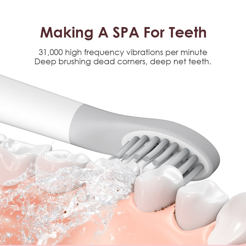 SOOCAS Pingjing Teeth Whiteing  Sonic Electric Toothbrush Ultrasonic Automatic Tooth Brush Rechargeable Waterproof