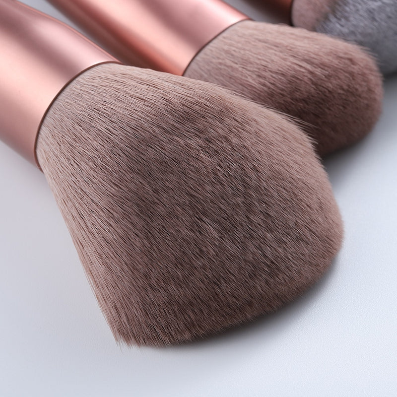 FLD 13pcs Natural Hair Makeup Brushes Set Professional Beauty Foundation Powder Blushes Eyeshadow Eyebrow Blending Brush Tools