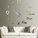 3D DIY Large Wall Clock Modern Design Silent Wall Sticker Clock Acrylic Mirror Self adhesive Wall Clocks Living Room Home Decor