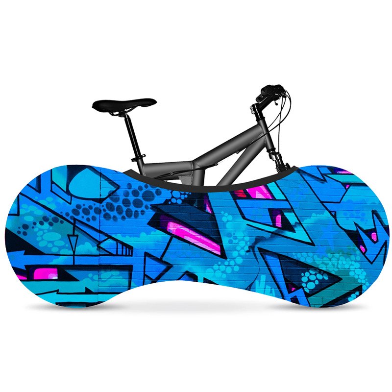 HSSEE graffiti series elastic bicycle indoor dust cover elastic fabric bicycle tire cover 700c 26&quot;-28&quot; road bike accessories