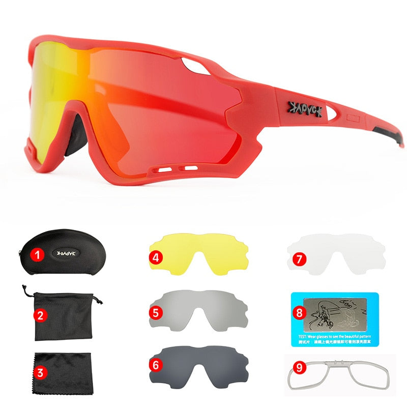 MTB Bike Eyewear Man Woman Cycling Sunglasses Uv400 Polarized Bicycle Glasses Sports Racing Riding Goggles Ciclismo 1 Lens