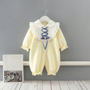 Peleles de disfraz para bebé recién nacido, ropa de invierno con cuello Peter Pan para niña, peleles gruesos cálidos y cómodos para niños de 0 a 2 años