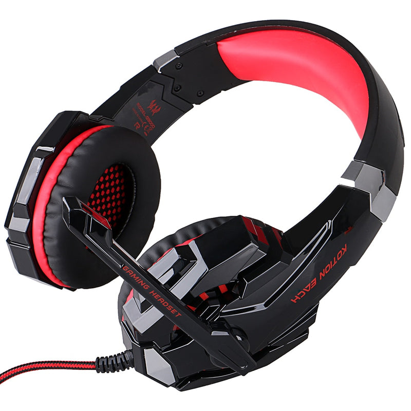 Kabelgebundene Gaming-Headset-Kopfhörer Surround-Sound Tiefe Bässe Stereo-Casque-Kopfhörer mit Mikrofon für Spiel XBox PS4 PC-Laptop
