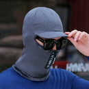 Hot Men Winter Knitted Hat With Zipper New Add Fur Lined Warm Brim Winter Hats For Men Keep Face Ear Warm Balaclava Cap