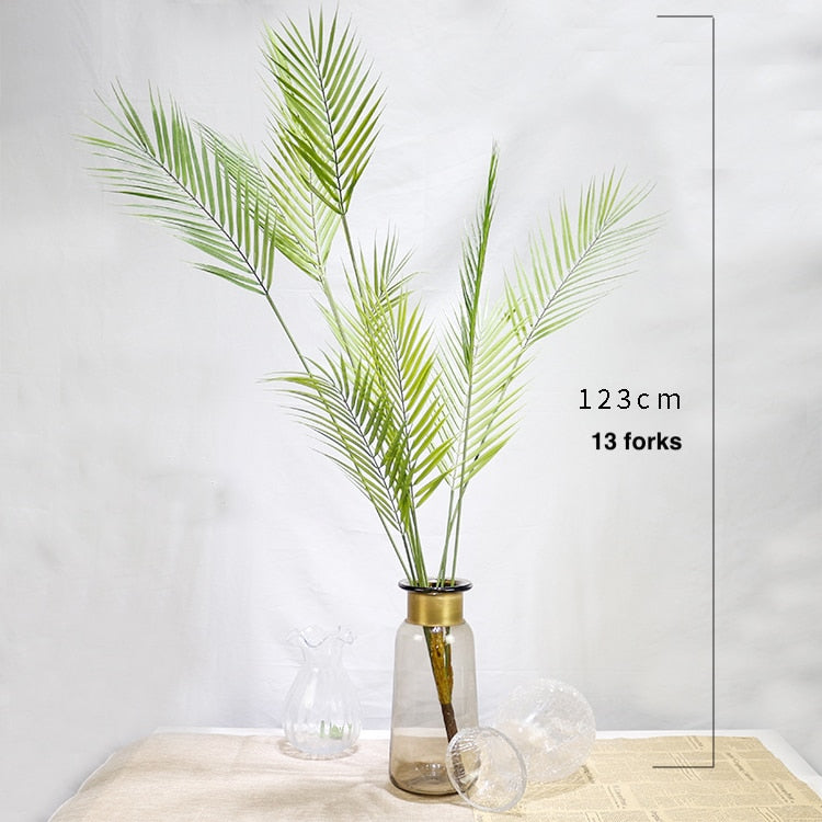 60-123CM Artificial  Palm  Tree Fake Plants Plastic Leaf Fake Tree For Home Wedding  Garden  Floor  Living Room  Decorations