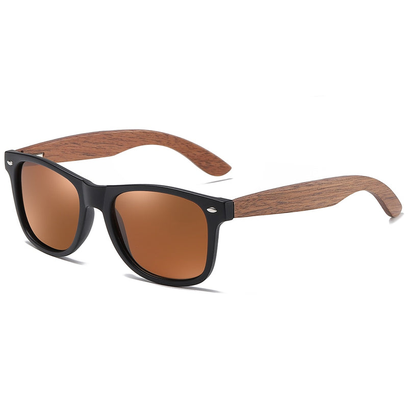 GM Brand Nussbaum Holz Polarisierte Herren Sonnenbrille Quadratischer Rahmen Sonnenbrille Damen Sonnenbrille Männlich Oculos de sol Masculino S7061h