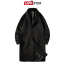 LAPPSTER Männer Koreanische Mode Winterjacke Mäntel 2021 Wollmantel Herren Übergroße Harajuku Mantel Männliche Japanische Streetwear Jacken