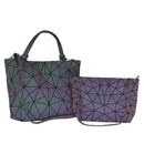 Bolsos de mano para mujer, conjunto de 3 uds. De bolsos cruzados para mujer, bolso de hombro luminoso geométrico, bolso de mano para mujer y bolso de mano holográfico
