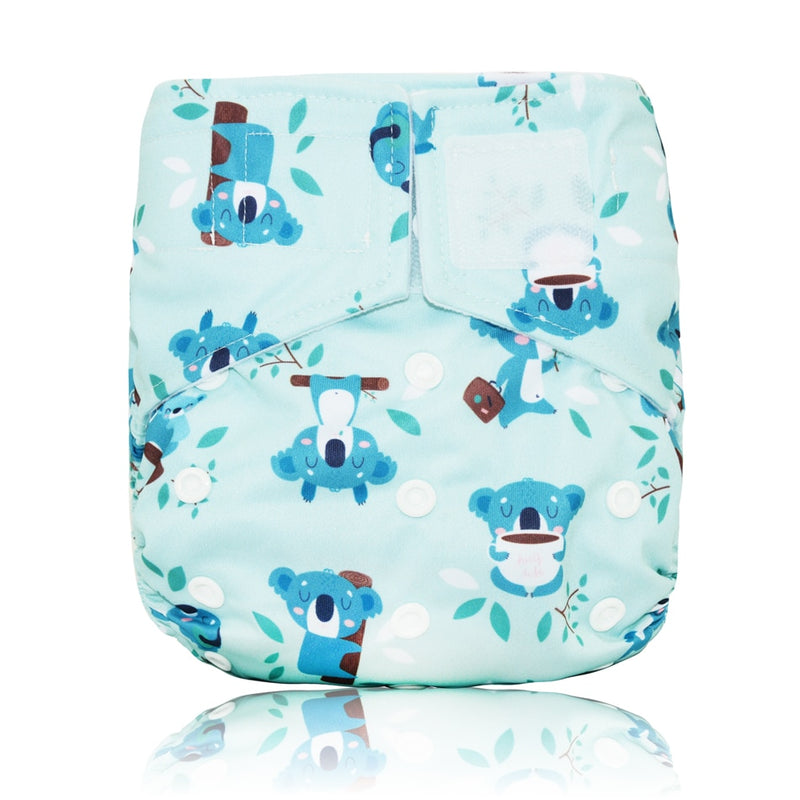 Miababy Hook&amp;Loop OS Taschen-Stoffwindel, mit einer Tasche, wasserdicht und atmungsaktiv, für 3-15 kg Babys