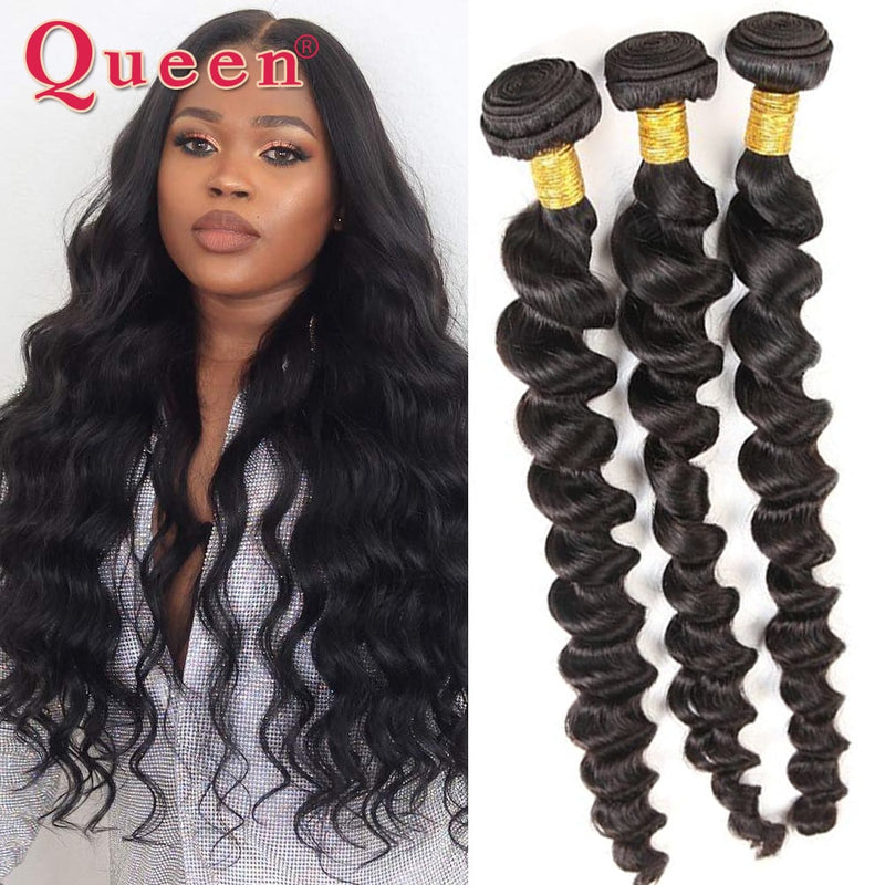 30 32 40 Inch Loose Deep Wave Bundles Peruvian Human Hair Bundles 1/3/4 PCS Wet and Wavy Human Hair Extensions Curly Hair Bundle