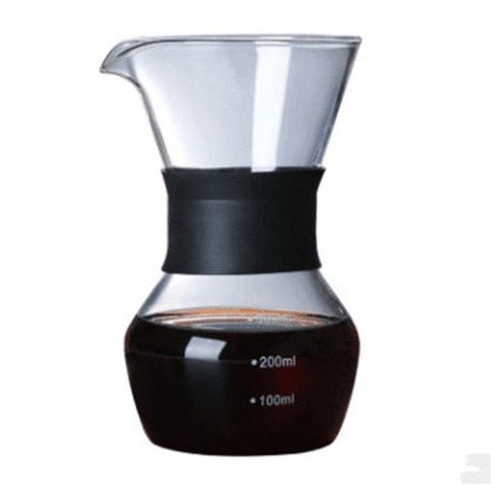 1PC 1000ml Cafetera de vidrio Goteador Moka Tea Maker Percolador Barista Tools Espresso Manual Tetera Tetera con acero inoxidable