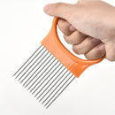 Mehrzweck-Zwiebelschneider Edelstahl Kunststoff Gemüsehobel Tomatenschneider Metall Fleischnadel Küchenzubehör Gadgets